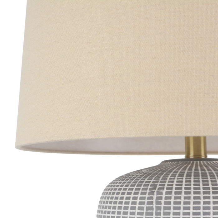 Claude Grid Ceramic Table Lamp