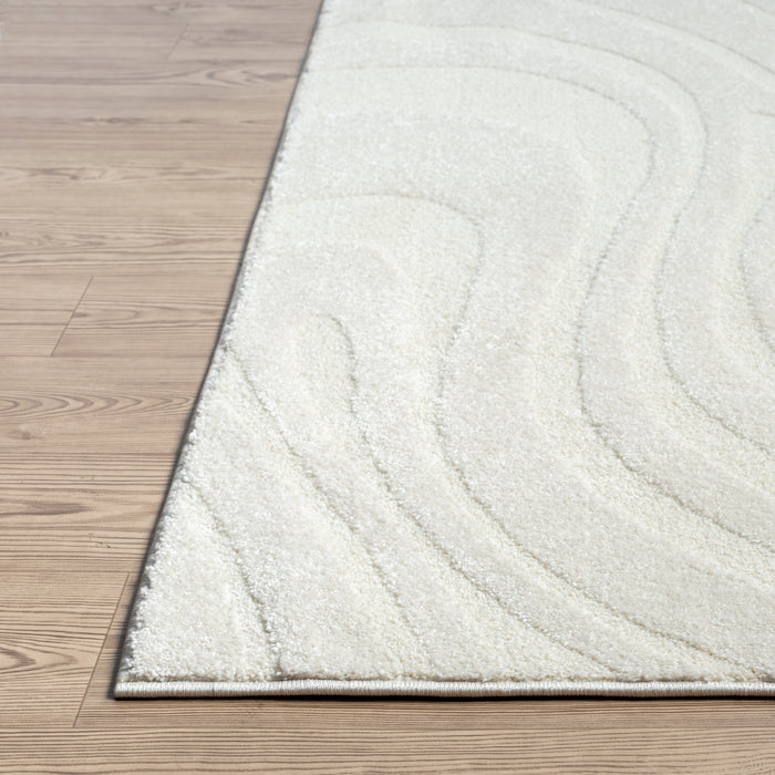 Cozy Abstract Cream Rug