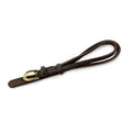 Dark Brown Leather Cordette Watch Strap with Gold Plated Buckle