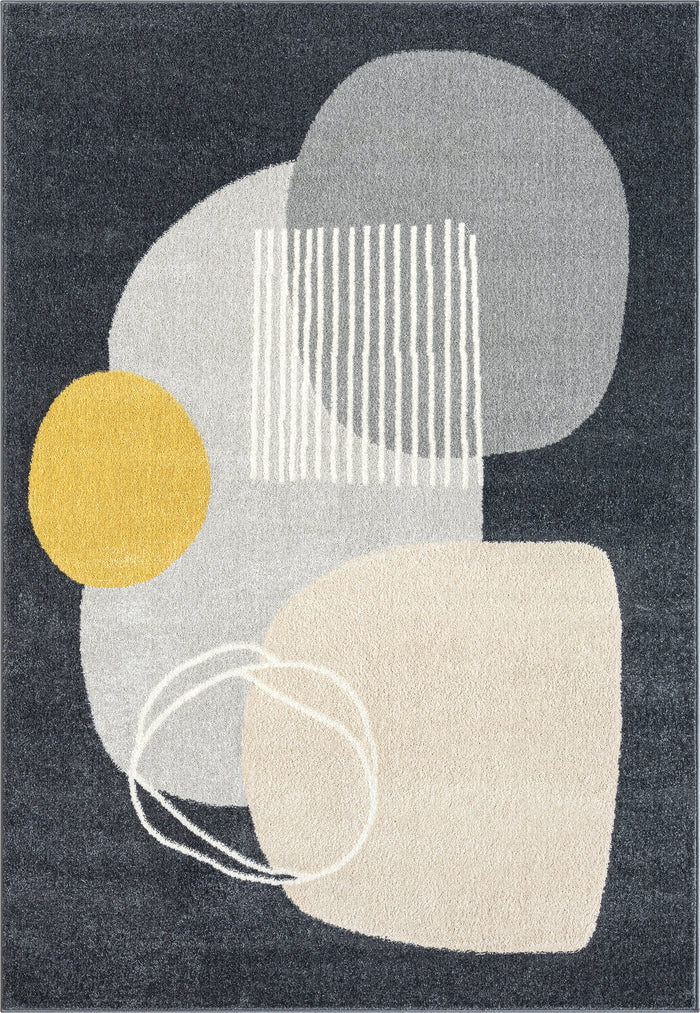Deco Abstract Grey Rug