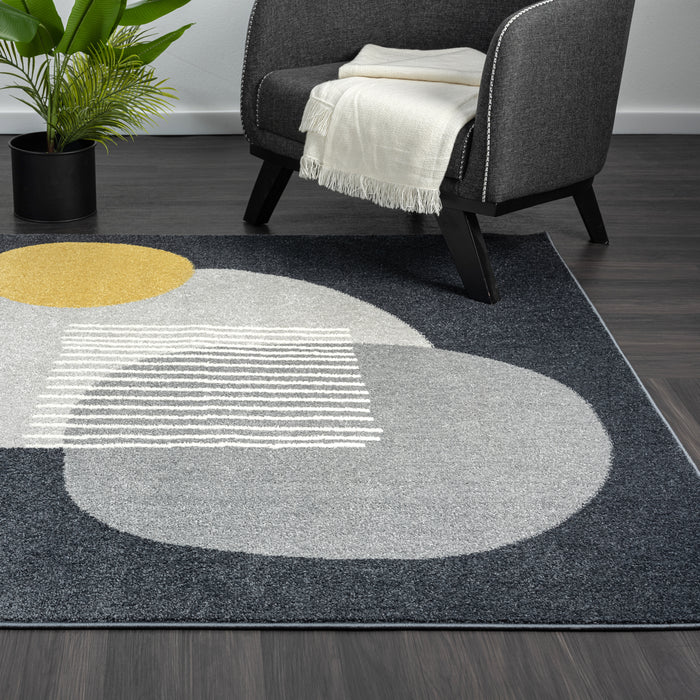 Deco Abstract Grey Rug