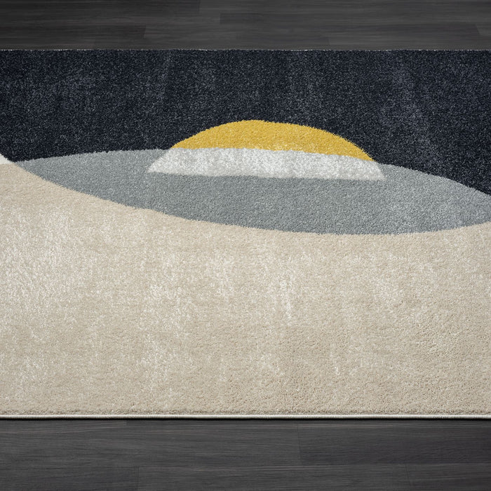 Deco Half Moon Beige Rug