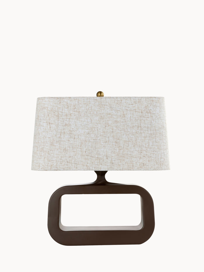 Eden Walnut Cutout Frame Table Lamp