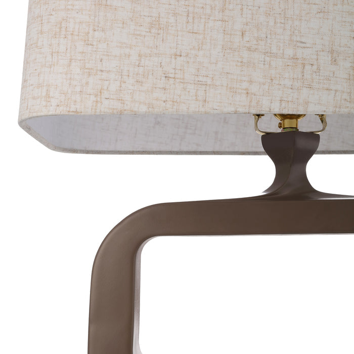 Eden Walnut Cutout Frame Table Lamp