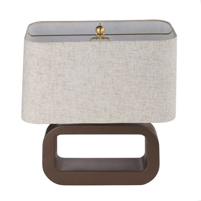 Eden Walnut Cutout Frame Table Lamp