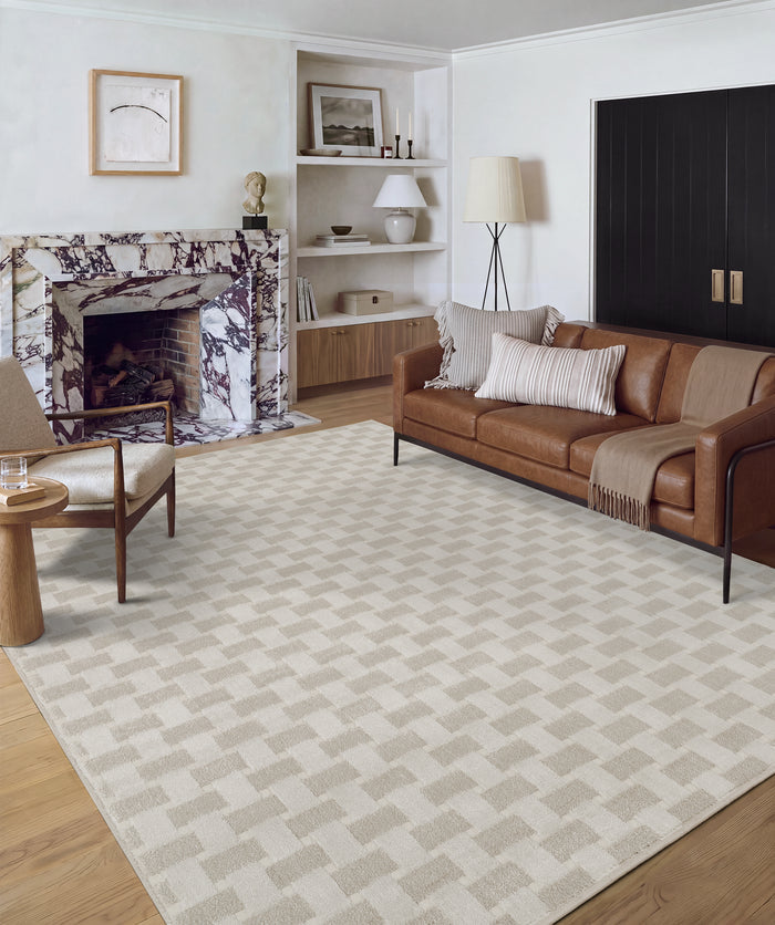 Elenor Geometric Beige Rug