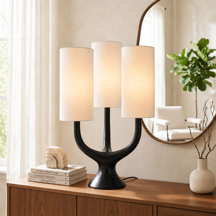 Estelle Three-Shade Candelabra Table Lamp