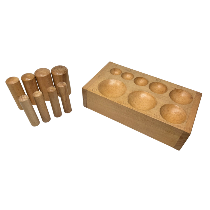 Extra Large Wooden Doming Set with 6 Punches - faulty