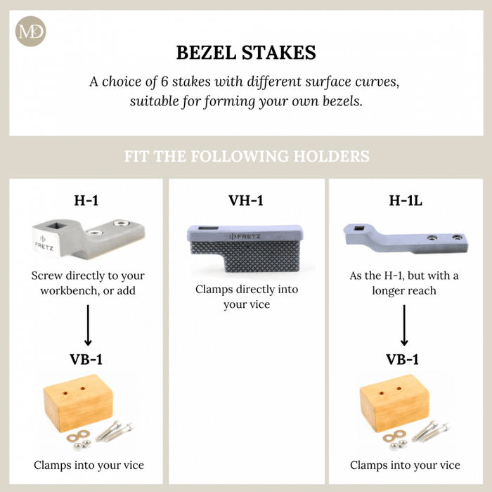 Fretz Bezel Sharp Edge High Dome Stake B-3