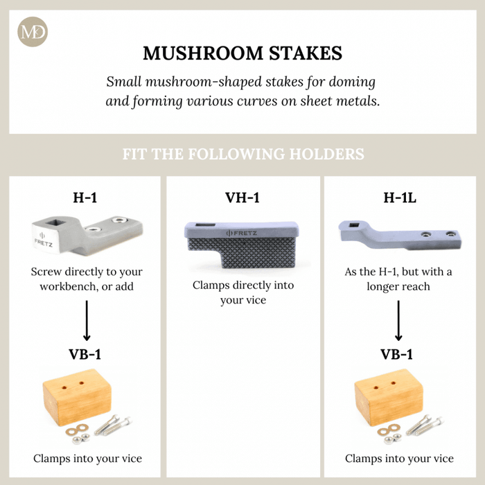 Fretz M-2 Low Dome Mushroom Stake 14mm