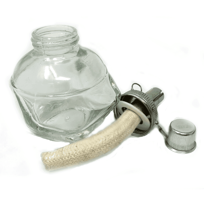 Glass Spirit Alcohol Lamp & Thick Wick