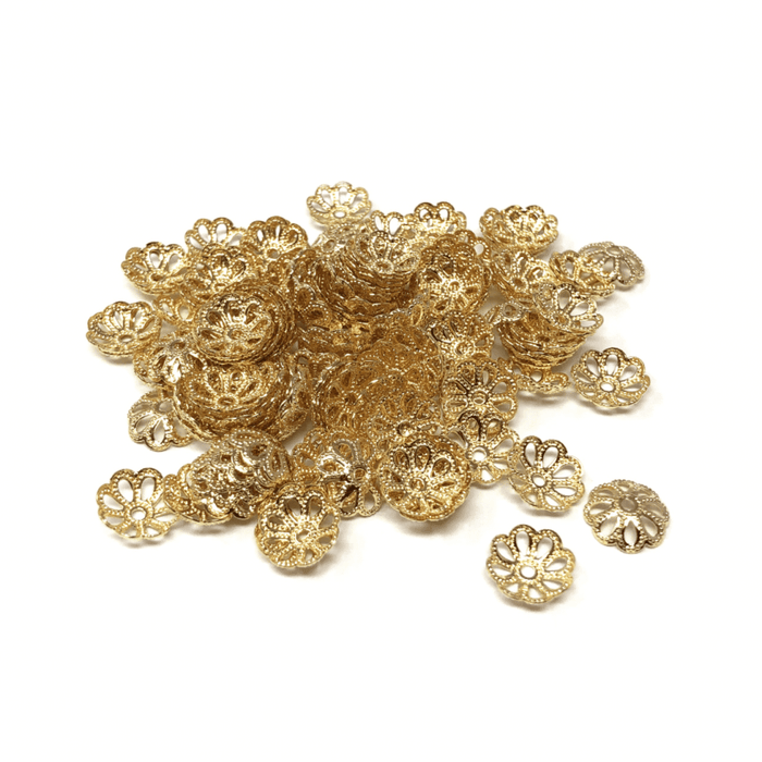 Gold Plated Filigree Bead Caps 7mm - Pack of 144