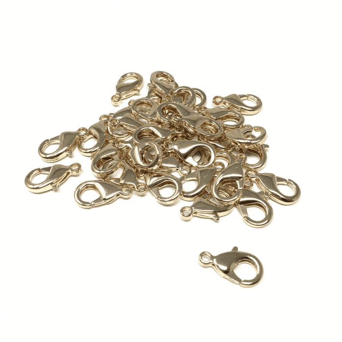 Gold Plated Lobster Claw 15mm - Pack of 36