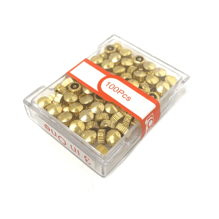 Golden Watch Crowns 100 Pcs