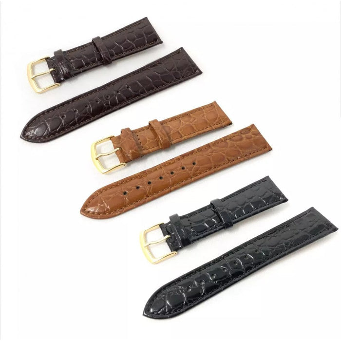 Hadley Roma Crocodile Grain Leather Watch Strap - Choose Size & Colour