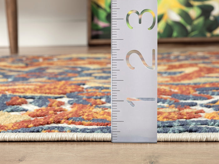 Hampton Multi Intricate Lacework Indoor/Outdoor Multicolor Rug