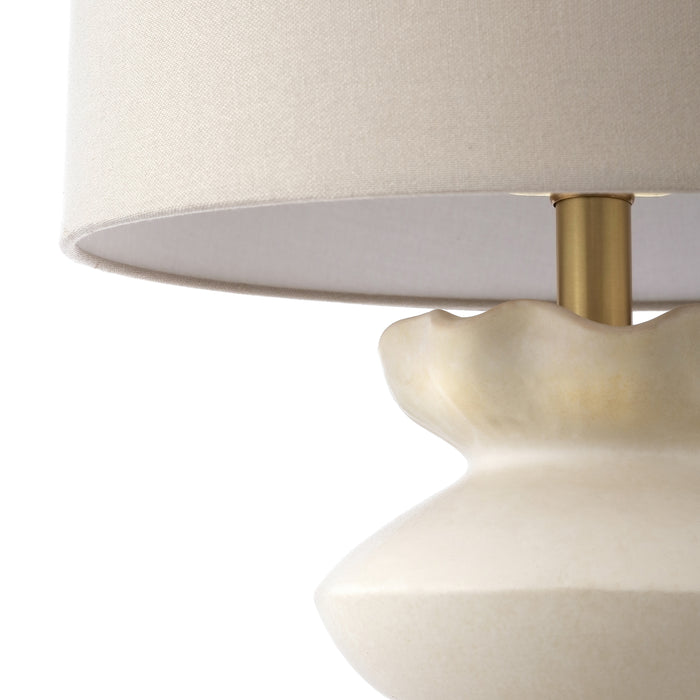 Helen Sculptural White Ceramic Table Lamp