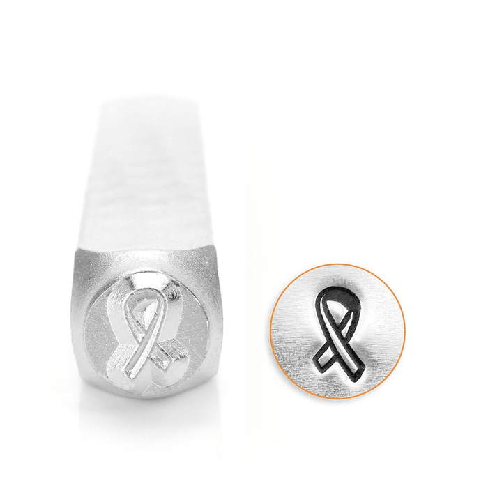 ImpressArt Breast Cancer Ribbon Outline Design Stamp, 6mm