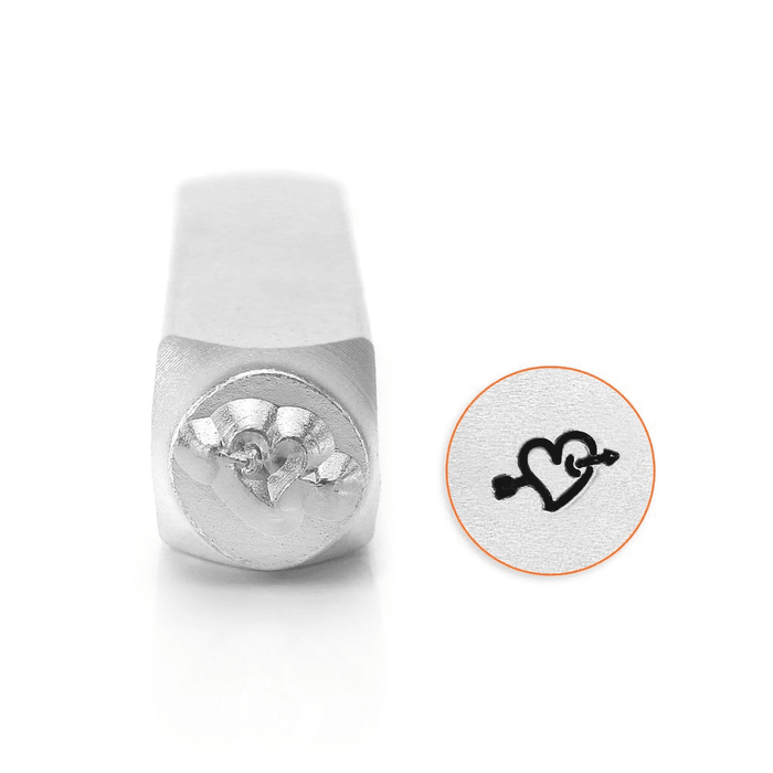 ImpressArt Heart with Arrow Design Stamp, 6mm