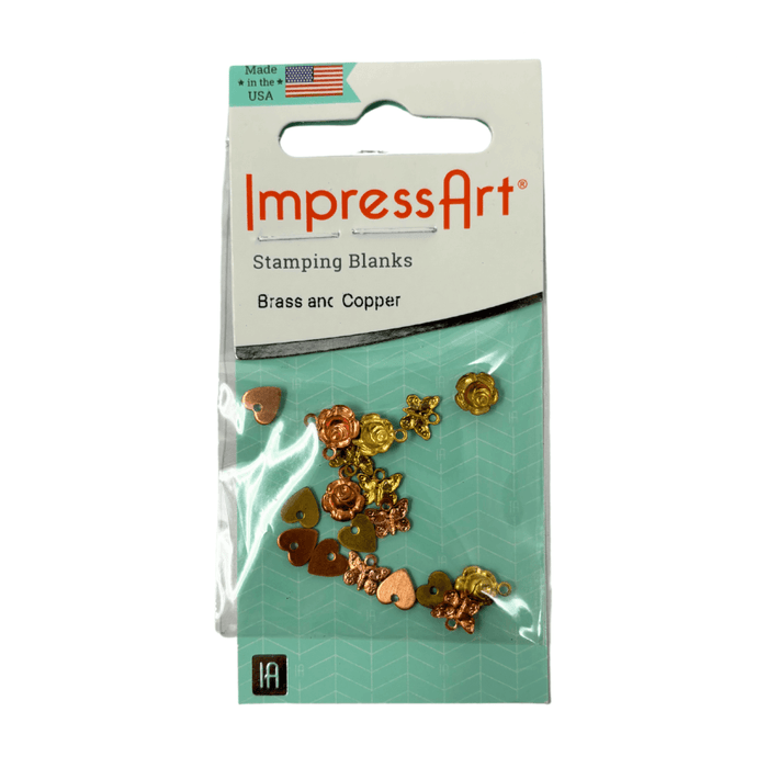 ImpressArt Stamping Blanks - Brass & Copper Flora Fauna Variety Pack