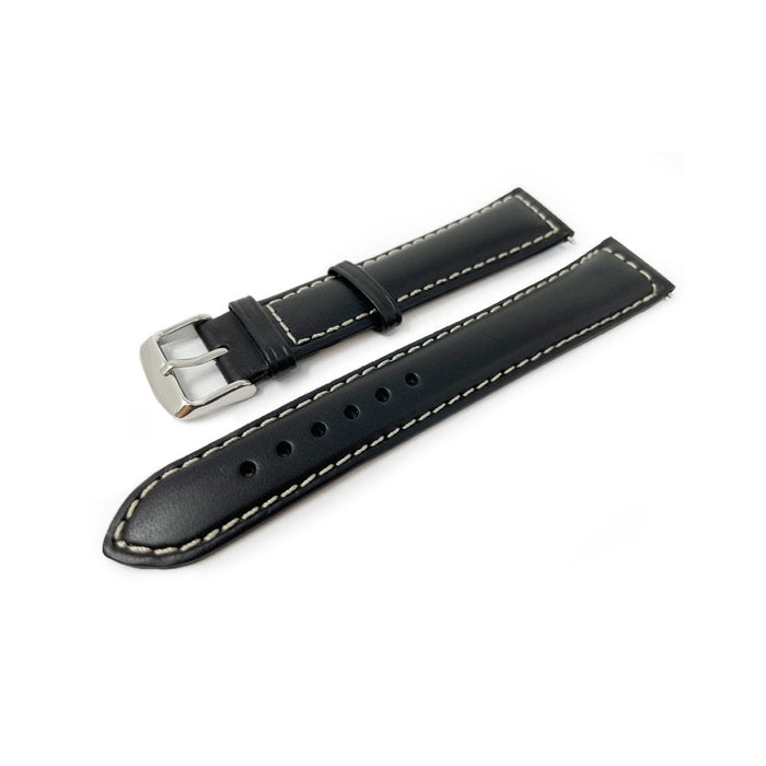 Italian Leather Watch Strap, Sorrento, Black