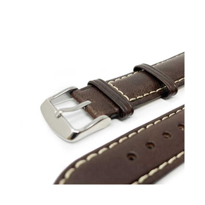 Italian Leather Watch Strap, Sorrento, Dark Brown
