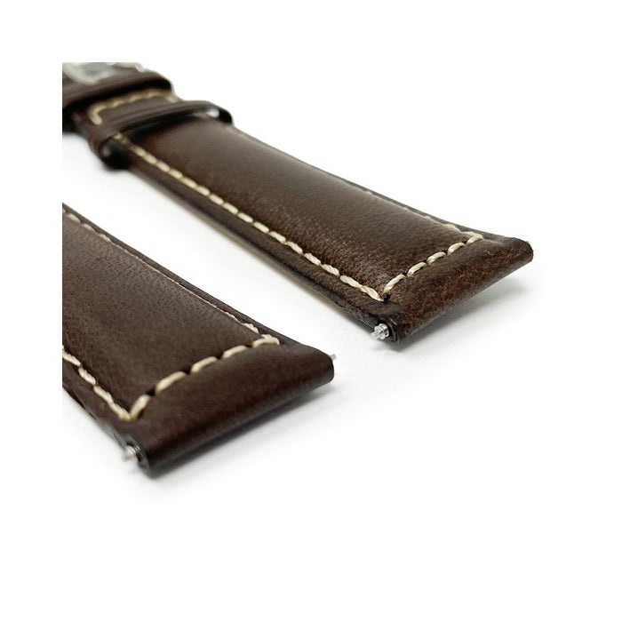 Italian Leather Watch Strap, Sorrento, Dark Brown