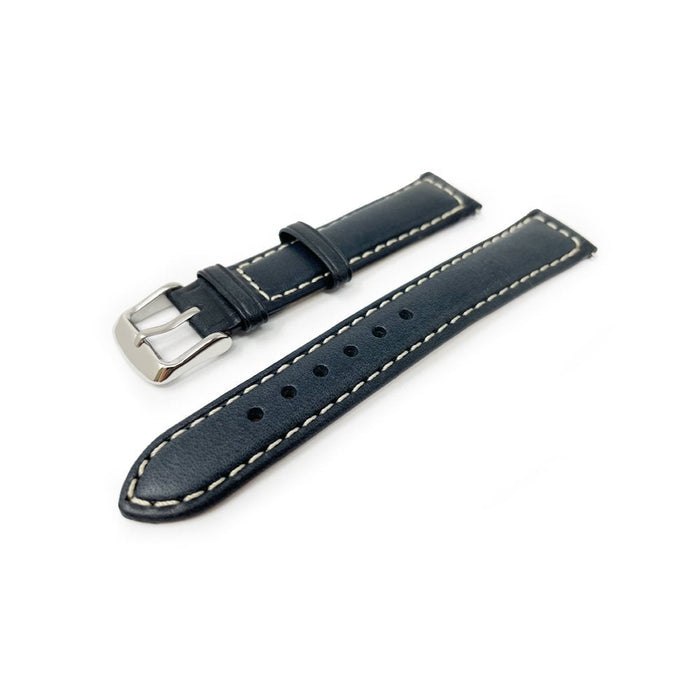 Italian Leather Watch Strap, Sorrento, Navy Blue