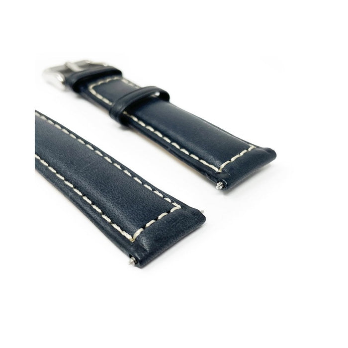 Italian Leather Watch Strap, Sorrento, Navy Blue