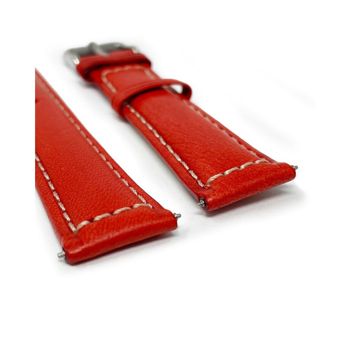 Italian Leather Watch Strap, Sorrento, Red