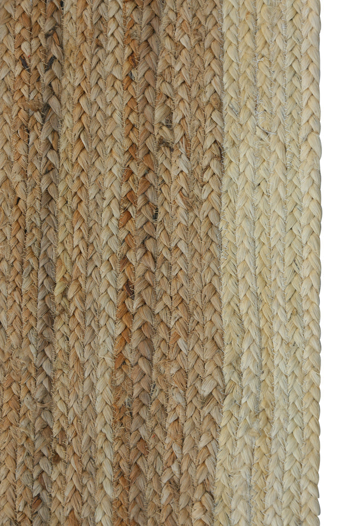 Jute Natural Fiber Vertical Stripes Beige Rug