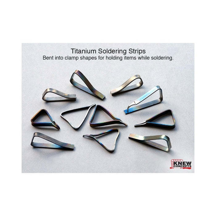 Knew Concepts Titanium Soldering Strips (Clamps), Pack of 10