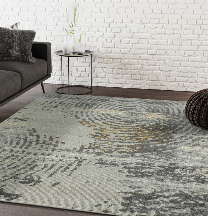 Laguna Circular Motion Grey Rug