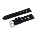 Leather Rally Racing Strap, Black