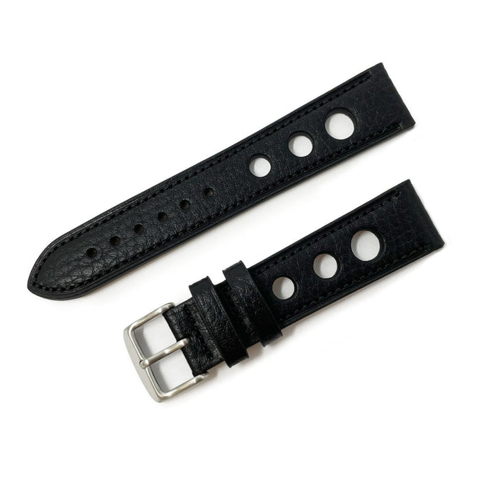 Leather Rally Racing Strap, Black