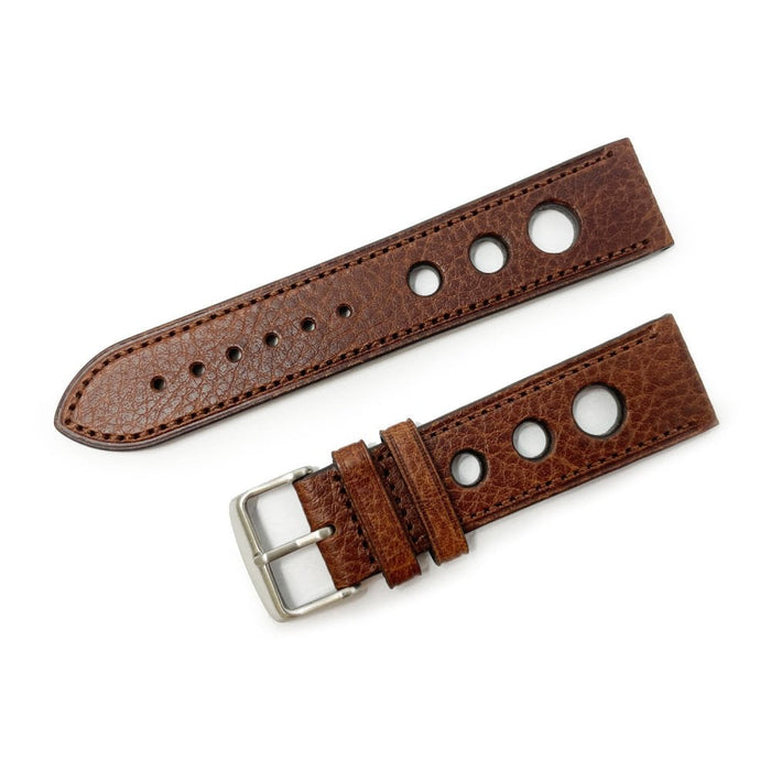 Leather Rally Racing Strap, Mid Brown