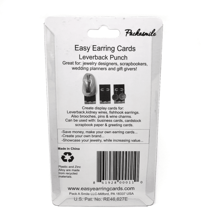 Leverback Punch Earring Card Maker