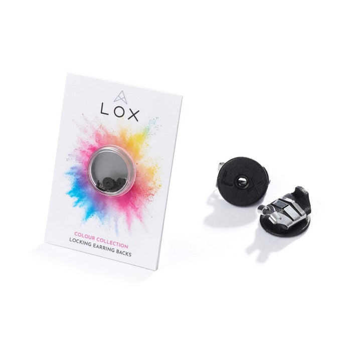 LOX Black Hypo-Allergenic Secure Earring Backs