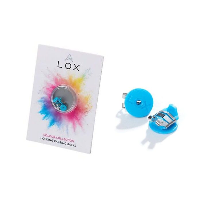 LOX Blue Hypo-Allergenic Secure Earring Backs