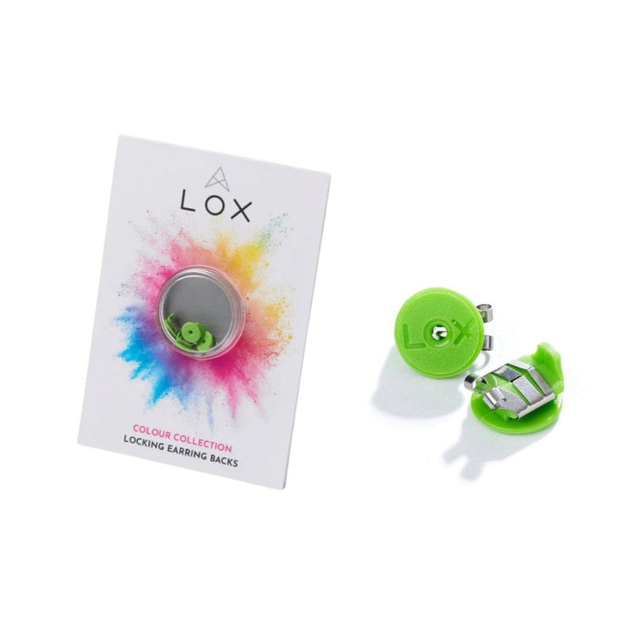 LOX Green Hypo-Allergenic Secure Earring Backs