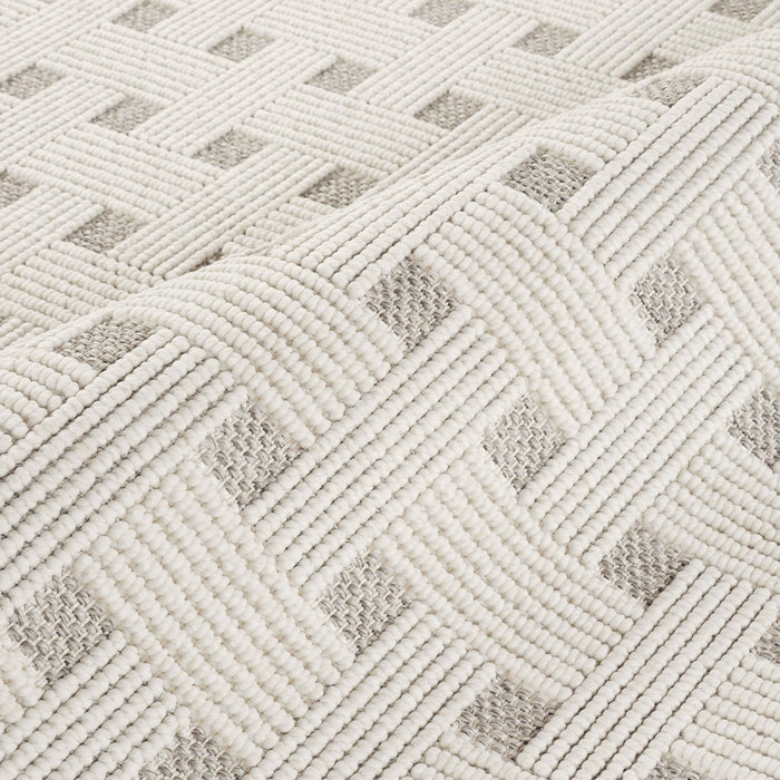 Luca Lattice Textured Cream Rug