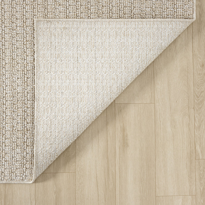 Luca Solid Textured Beige Rug