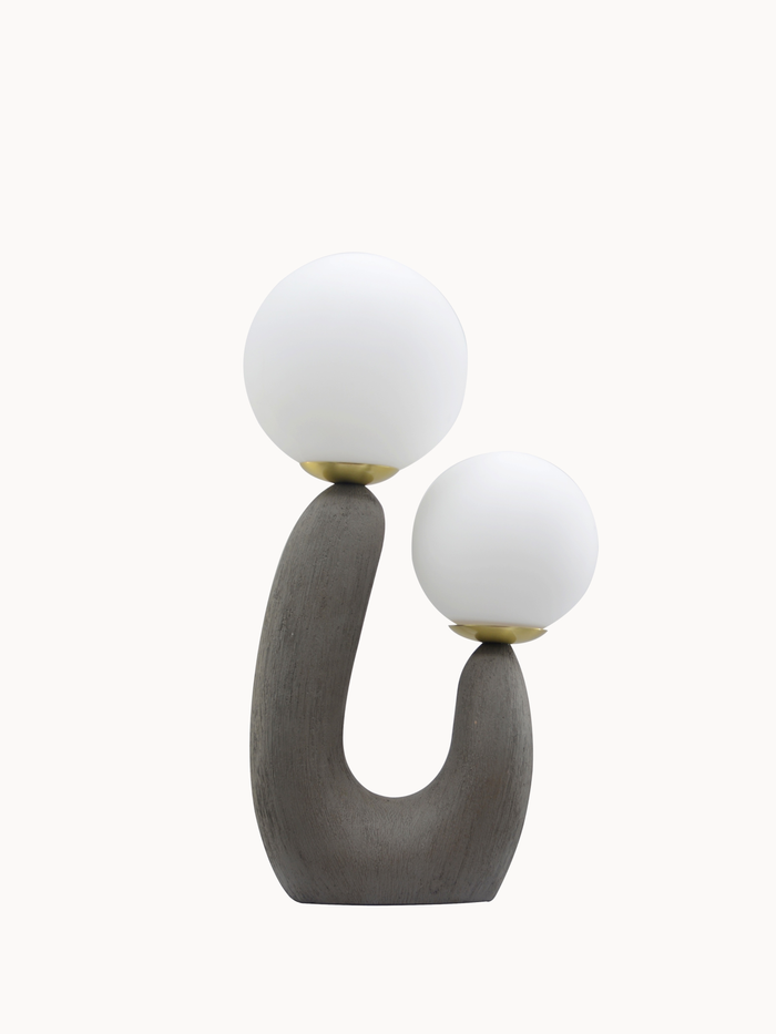 Lucy Sculptural Double-Globe Table Lamp