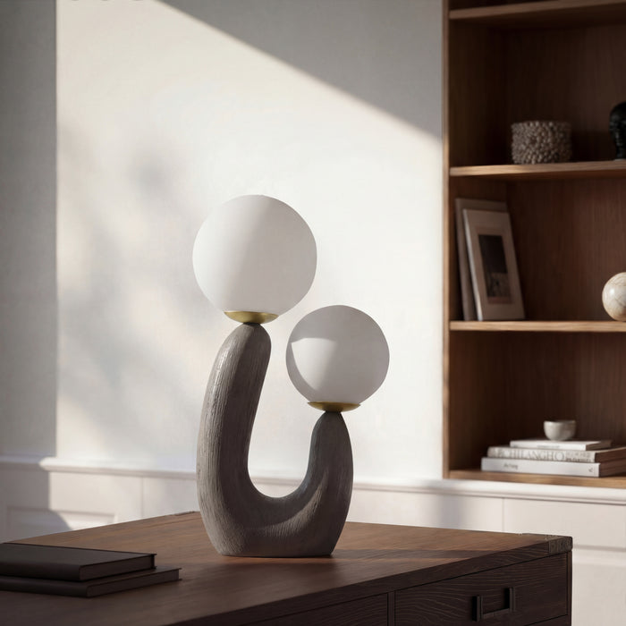 Lucy Sculptural Double-Globe Table Lamp