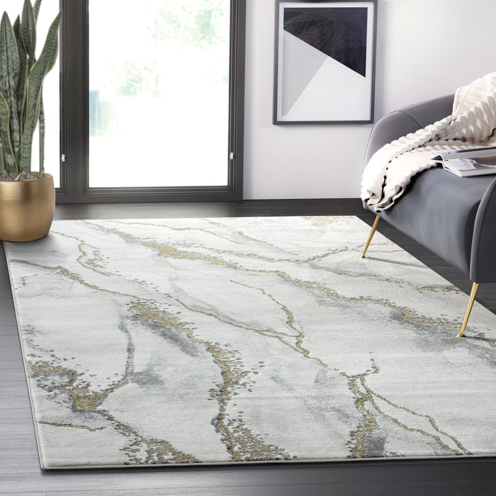 Luna Marble Grey Rug