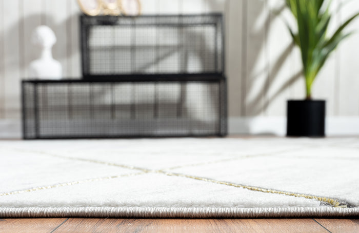 Luna Marble Lines Grey Rug