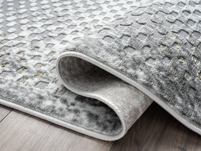 Luna Mesh Modern Grey Rug