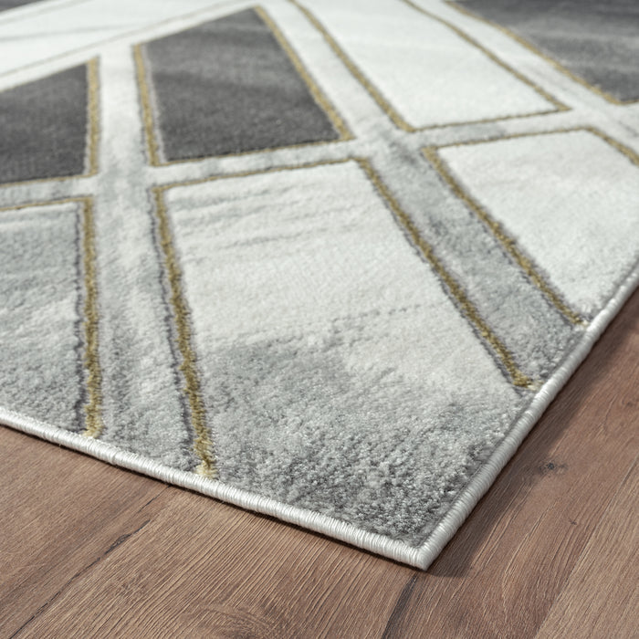 Luna Modern Angular Grey Rug