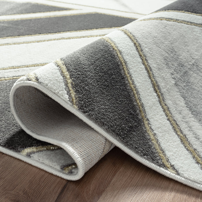 Luna Modern Angular Grey Rug