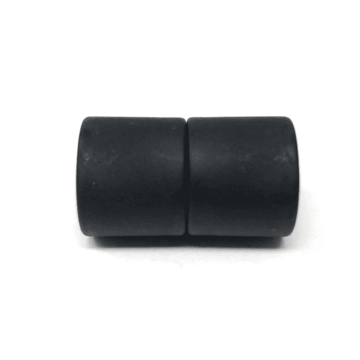 Magnetic Kumihimo Clasp - Acrylic Matte Black 12mm